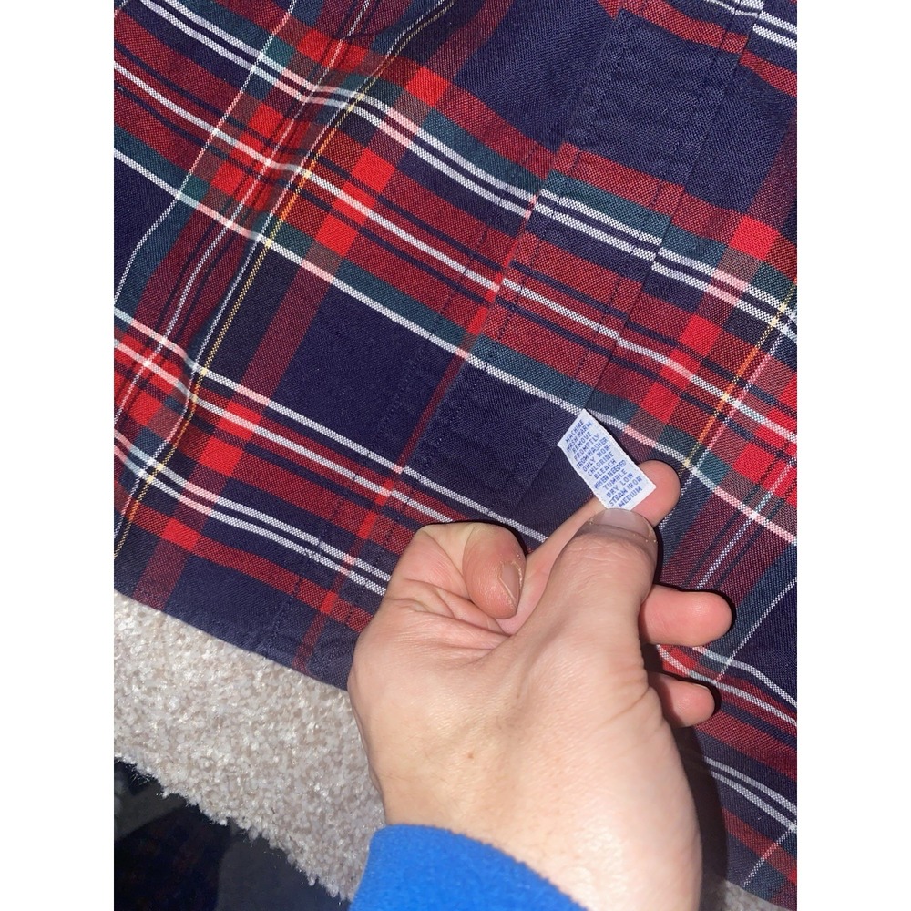 Polo Ralph Lauren Shirt Mens L Cotton Classic Fit Christmas Plaid Golf Logo - Picture 4 of 8